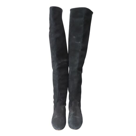 Isabel Marant Thigh High Boots in Black Suede - Picture 2 of 7